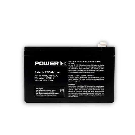 Bateria para alarme 12v 04a - powertek 1/8/30
