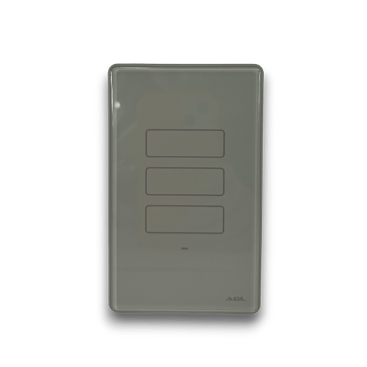 Interruptor inteligente wi-fi touch 3 teclas cinza